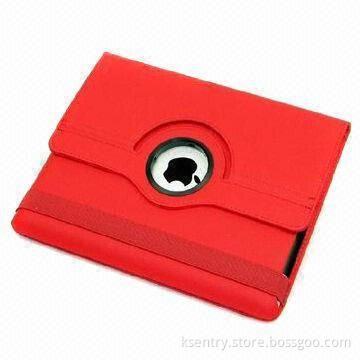 360° Rotating Stand PU Smart Leather Case for Apple's the New iPad 3